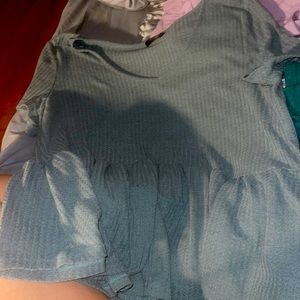 Green dress up top from shein cute and comfy